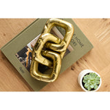 Sherman 3 Link Sculpture, Brass-Accessories-High Fashion Home