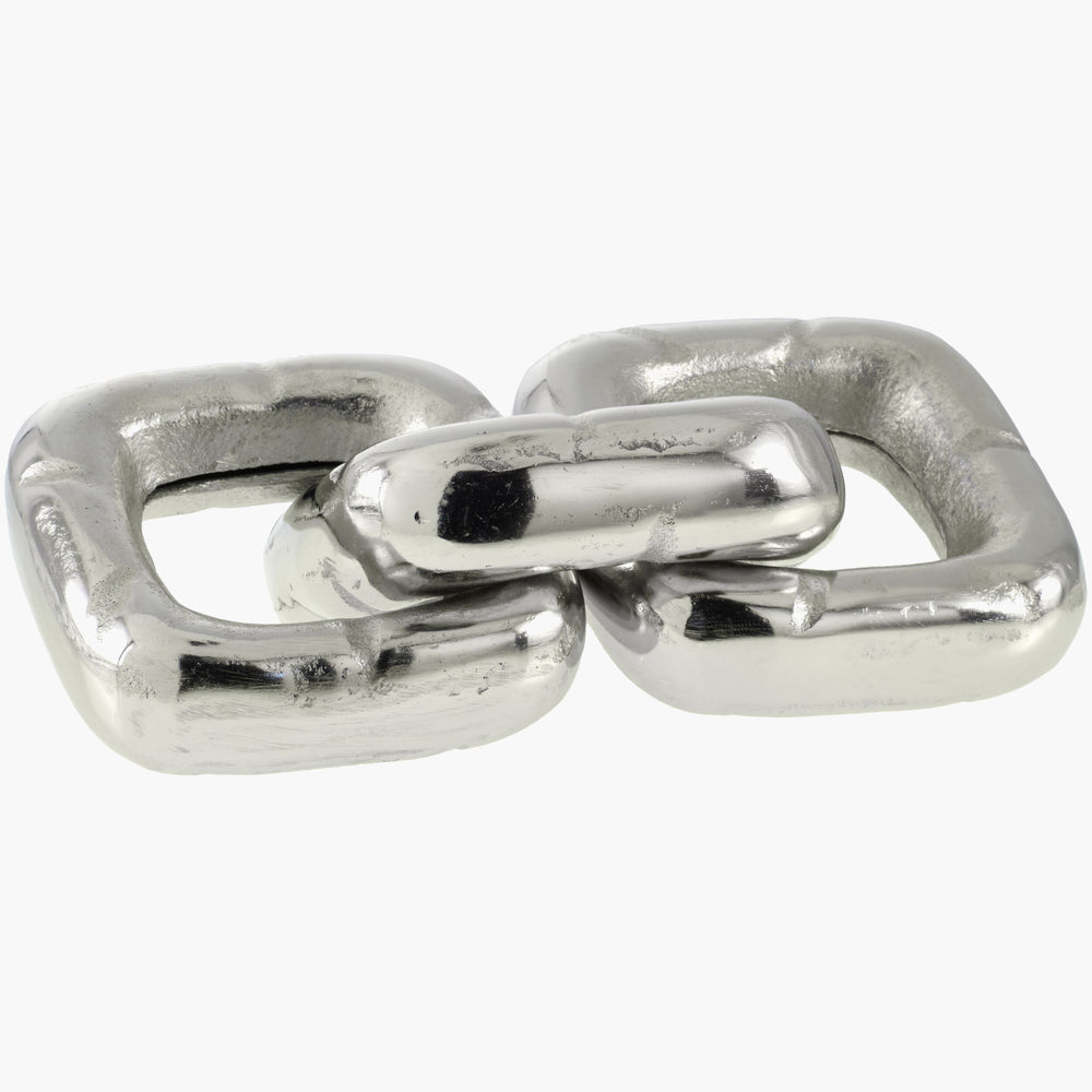 Sherman 3 Link Sculpture, Polished Nickel-Accessories-High Fashion Home