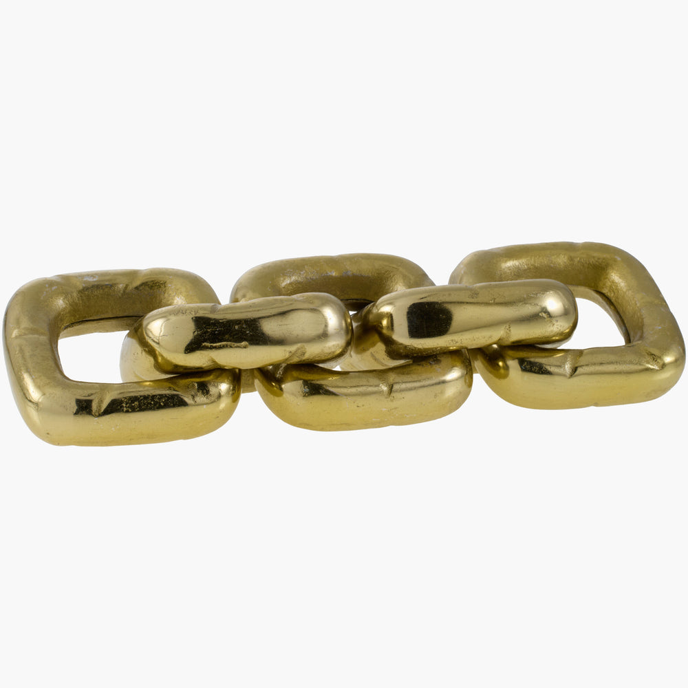 Sherman 5 Link Sculpture, Brass-Accessories-High Fashion Home