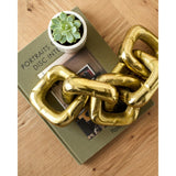 Sherman 5 Link Sculpture, Brass-Accessories-High Fashion Home