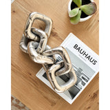 Sherman 5 Link Sculpture, Polished Nickel-Accessories-High Fashion Home