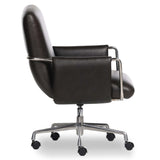 Sherman Leather Lowback Desk Chair, Sonoma Black by Four Hands-Furniture - Office-High Fashion Home