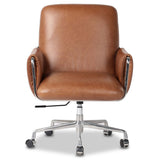 Sherman Leather Lowback Desk Chair, Sonoma Chestnut by Four Hands-Furniture - Office-High Fashion Home