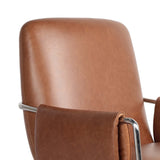 Sherman Leather Lowback Desk Chair, Sonoma Chestnut by Four Hands-Furniture - Office-High Fashion Home