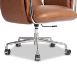 Sherman Leather Lowback Desk Chair, Sonoma Chestnut by Four Hands-Furniture - Office-High Fashion Home