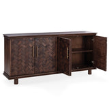 Shira 4 Door Buffet, Kona Brown-Furniture - Storage-High Fashion Home
