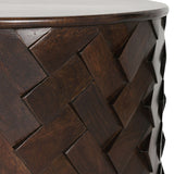 Shira Round Coffee Table, Kona Brown-Furniture - Accent Tables-High Fashion Home