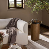 Shira Small End Table, Smoked Brown by Four Hands-Furniture - Accent Tables-High Fashion Home