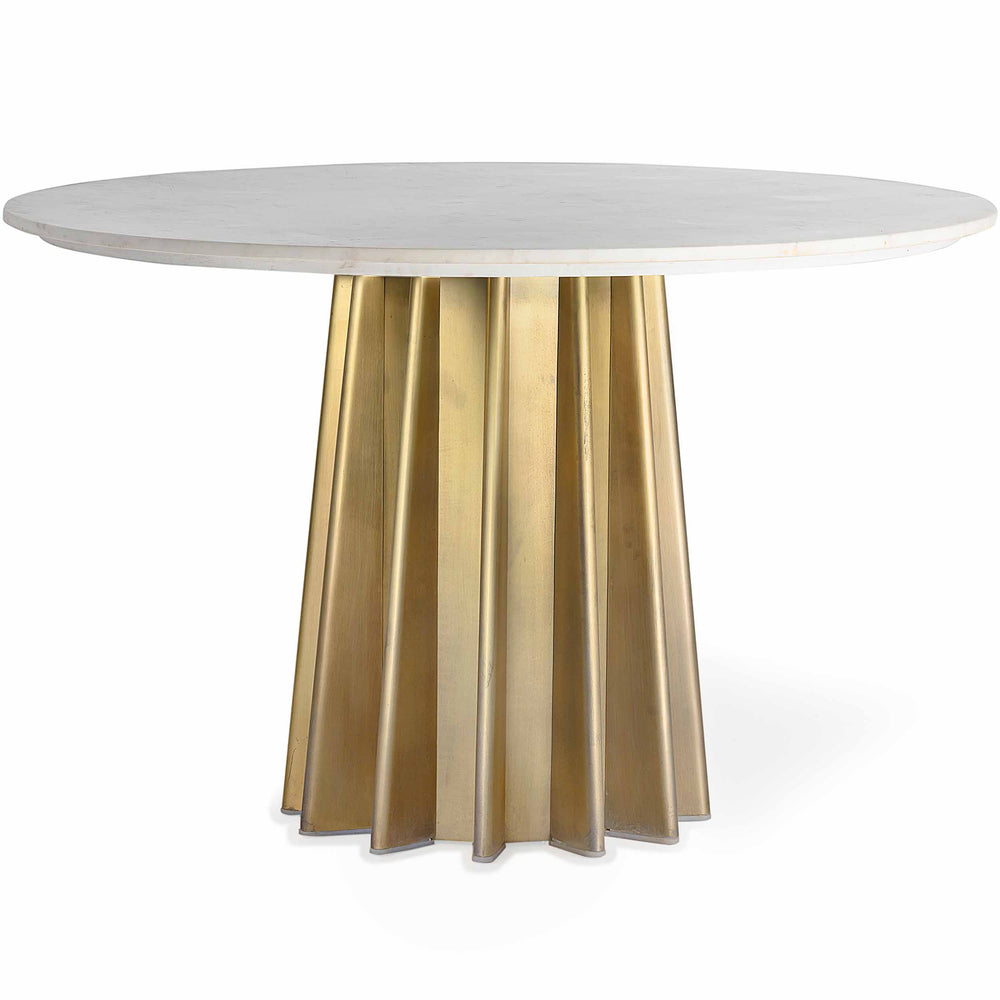 Shorefront Marble Dining Table, White