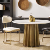 Shorefront Marble Dining Table, White