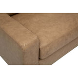 Shultz 3 Piece Leather Sectional, Sintra Taupe