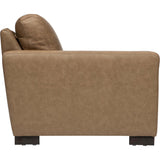 Shultz 3 Piece Leather Sectional, Sintra Taupe