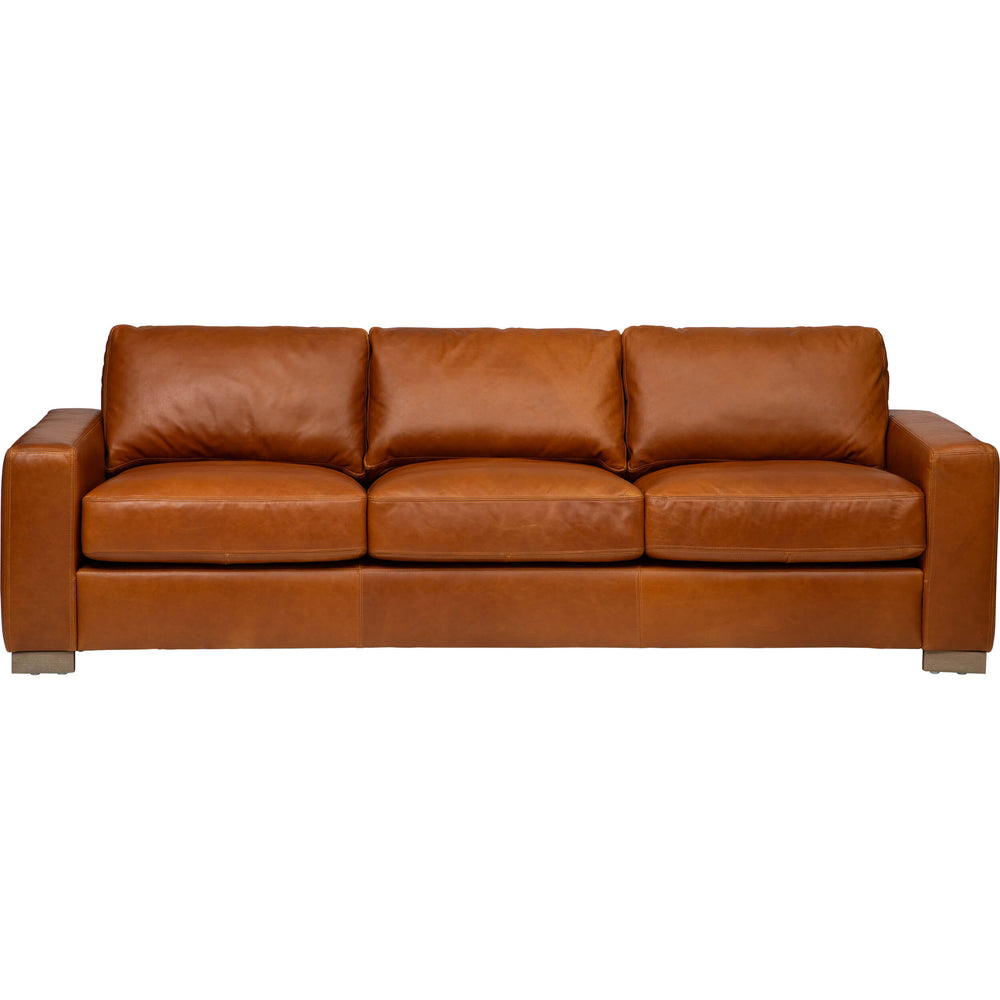 Shultz Leather Sofa, Concord Camel-Furniture - Sofas-High Fashion Home