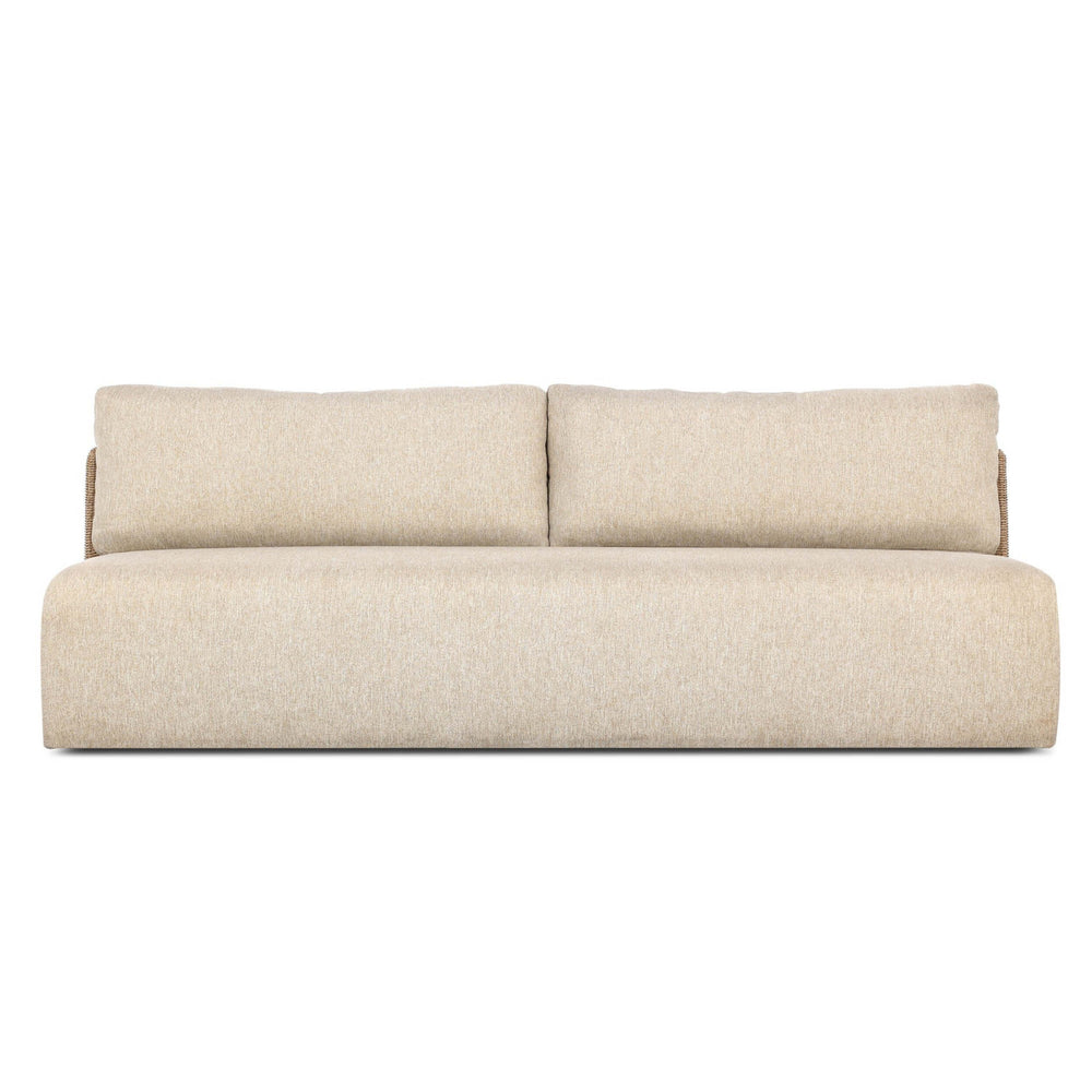 Sicilia Outdoor Woven Sofa, Concha Beige by Four Hands-Furniture - Sofas-High Fashion Home