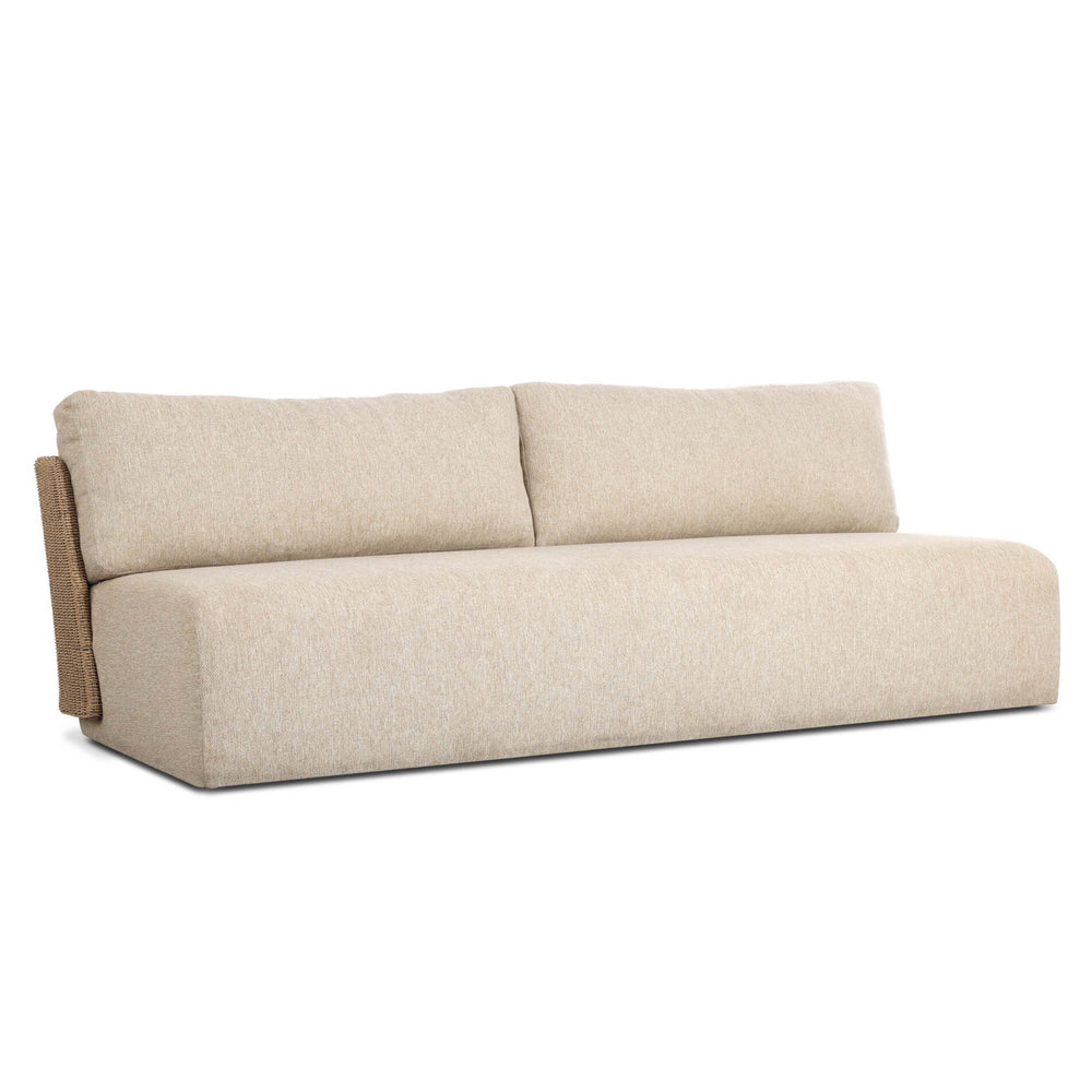 Sicilia Outdoor Woven Sofa, Concha Beige by Four Hands-Furniture - Sofas-High Fashion Home