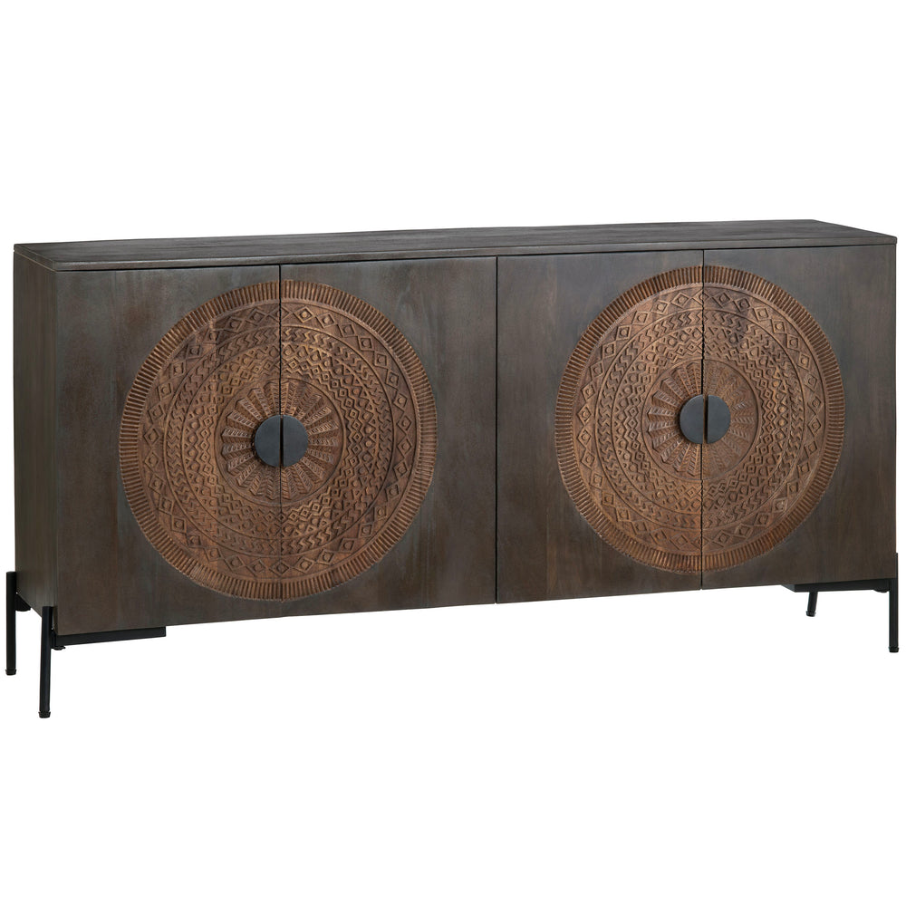 Sienna 4 Door Sideboard, Brown-Furniture - Storage-High Fashion Home