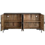 Sienna 4 Door Sideboard, Brown-Furniture - Storage-High Fashion Home