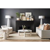 Sienna Martini Table, White Plaster-Furniture - Accent Tables-High Fashion Home