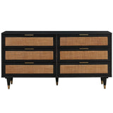 Sierra 6 Drawer Dresser, Black-Furniture - Storage-High Fashion Home