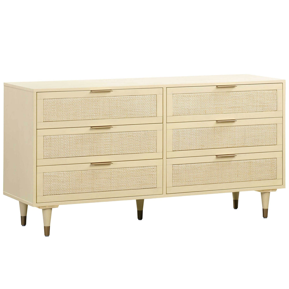 Sierra 6 Drawer Dresser, Buttermilk-Furniture - Storage-High Fashion Home