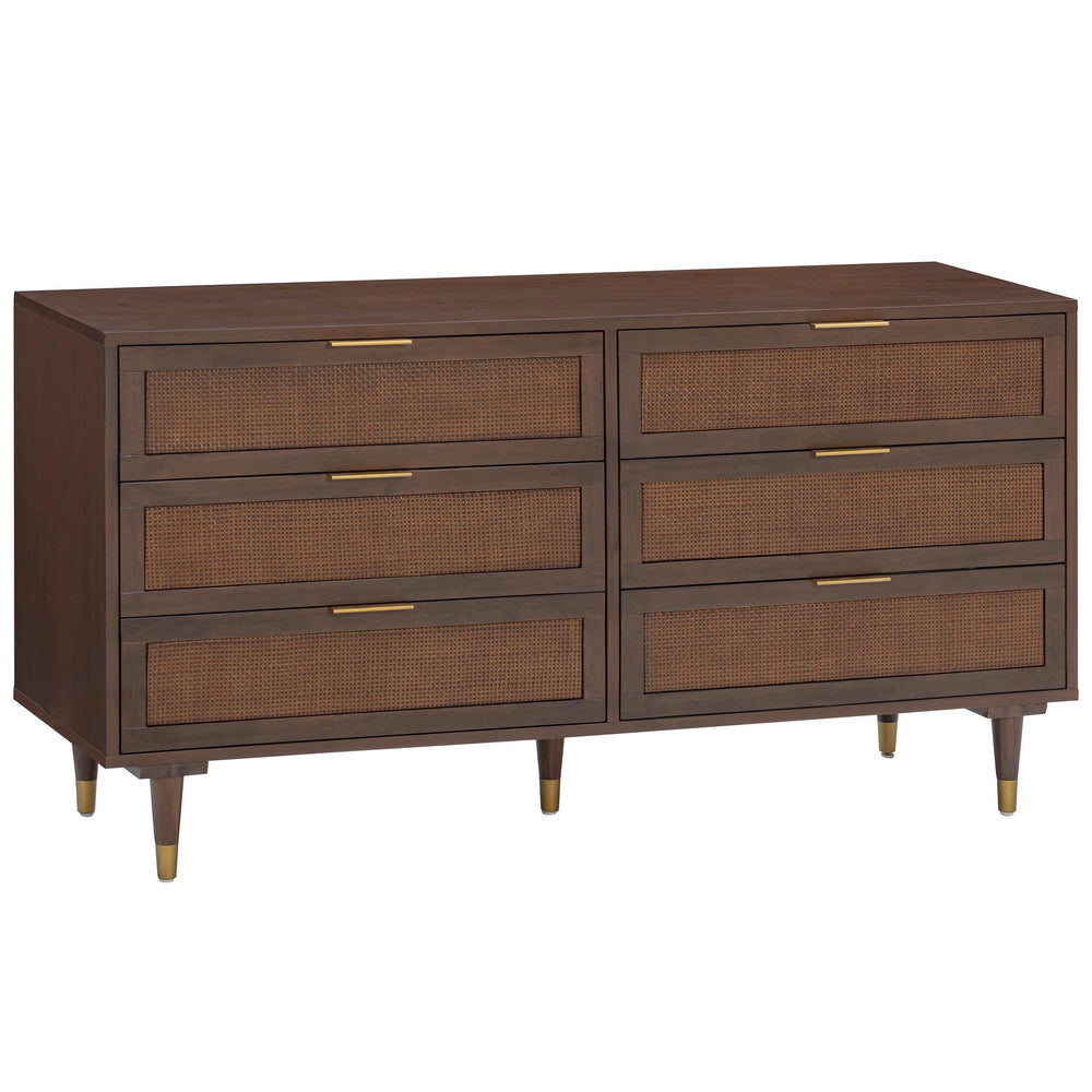 Sierra 6 Drawer Dresser, Dark Brown-Furniture - Storage-High Fashion Home