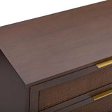 Sierra 6 Drawer Dresser, Dark Brown-Furniture - Storage-High Fashion Home