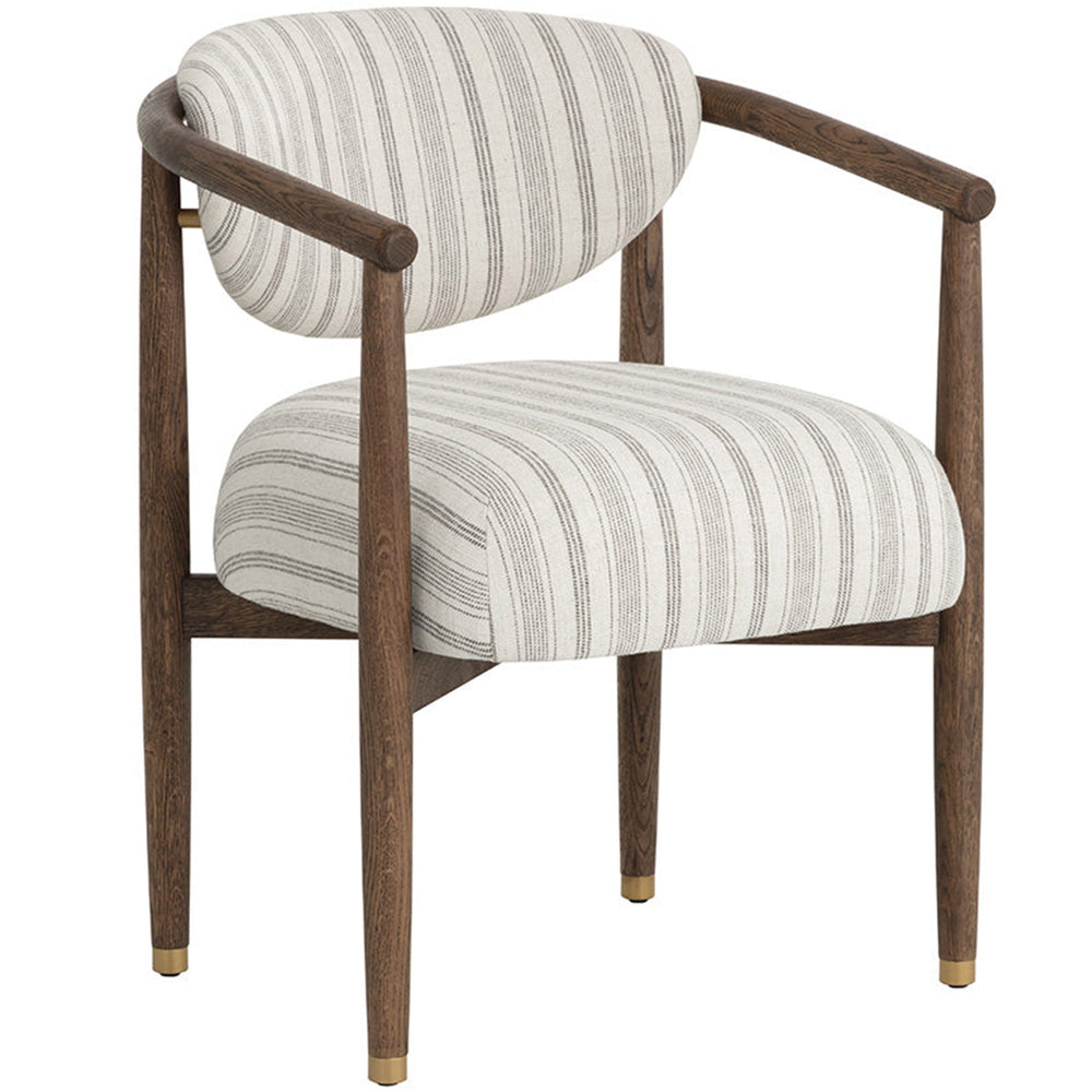 Sigrid Dining Arm Chair, Gifford Script-Furniture - Dining-High Fashion Home