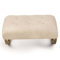Simon Leather Foot Stool, Cappuccino