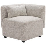 Simu Corner Chair Dune Greige-Furniture - Chair-High Fashion Home