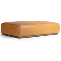 Sinclair Leather Cocktail Ottoman, Palermo Butterscotch