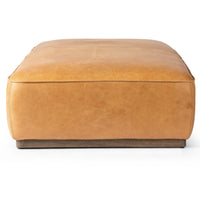 Sinclair Leather Cocktail Ottoman, Palermo Butterscotch