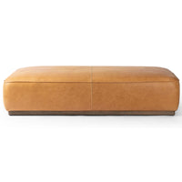 Sinclair Leather Cocktail Ottoman, Palermo Butterscotch