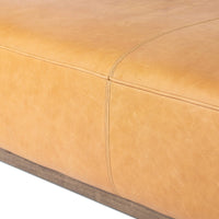 Sinclair Leather Cocktail Ottoman, Palermo Butterscotch