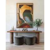 Sinclair Round Ottoman, Surrey Olive by Four Hands
