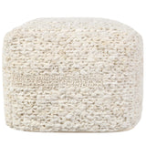 Sinclair Pouf, Ivory-Furniture - Chairs-High Fashion Home