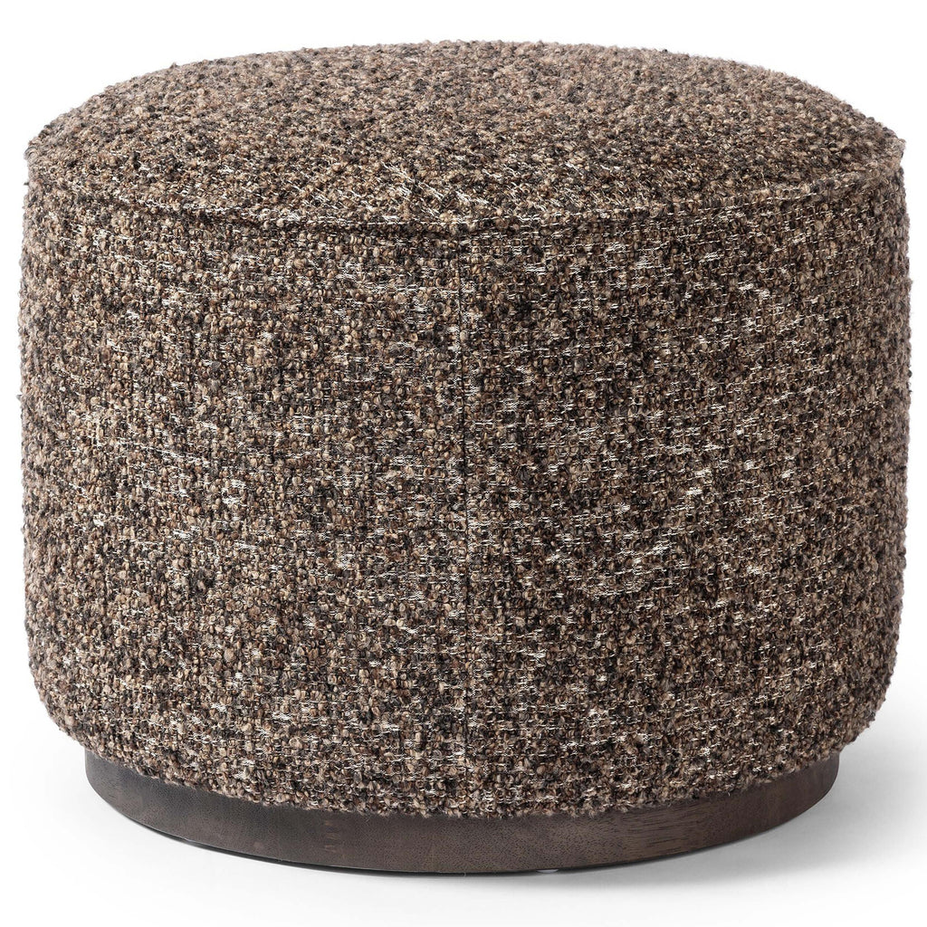 Sinclair Round Ottoman, Ivan Graphite – High Fashion Home