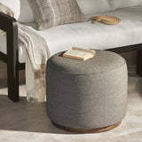 Sinclair Round Outdoor Ottoman, Alessi Fawn-Furniture - Benches-High Fashion Home