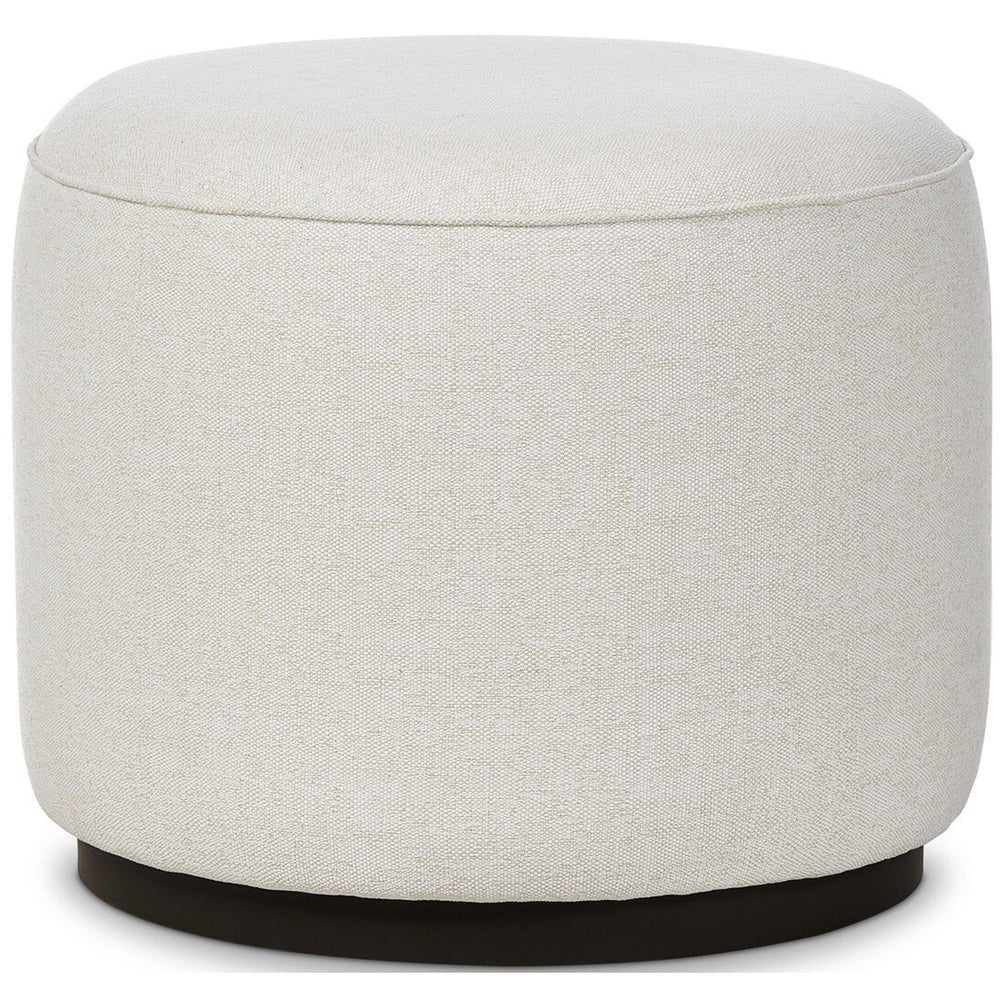 Sinclair Round Outdoor Ottoman, Alessi Linen-Furniture - Benches-High Fashion Home