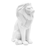 Sitting Lion, White-Accessories-High Fashion Home