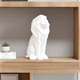 Sitting Lion, White-Accessories-High Fashion Home