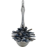 Sitting Swan with Curved Neck, Stone/Silver-Accessories-High Fashion Home