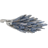 Sitting Swan with Curved Neck, Stone/Silver-Accessories-High Fashion Home