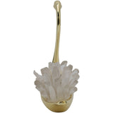 Sitting Swan with Tall Neck, Crystal/Gold-Accessories-High Fashion Home