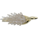 Sitting Swan with Tall Neck, Crystal/Gold-Accessories-High Fashion Home