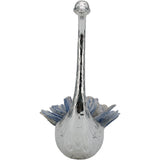 Sitting Swan with Tall Neck, Stone/Silver-Accessories-High Fashion Home