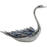 Sitting Swan with Tall Neck, Stone/Silver-Accessories-High Fashion Home