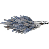 Sitting Swan with Tall Neck, Stone/Silver-Accessories-High Fashion Home