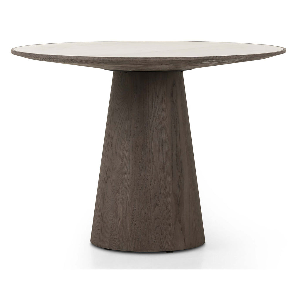 Skye 42" Round Dining Table, White Marble-Furniture - Dining-High Fashion Home
