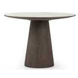 Skye 42" Round Dining Table, White Marble-Furniture - Dining-High Fashion Home
