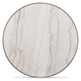Skye 42" Round Dining Table, White Marble-Furniture - Dining-High Fashion Home